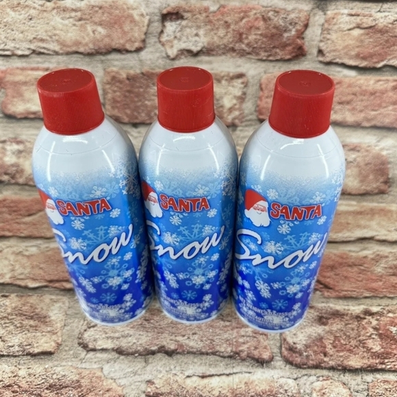 Santa Snow Christmas Flocking Spray 9oz Cans Windows Trees Crafts Lot of 3 Cans - Picture 3 of 5